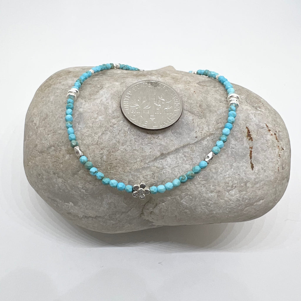Handmade Turquoise Bracelet, Beaded Bracelet, Turquoise Bracelet, Natural Turquoise Bracelet