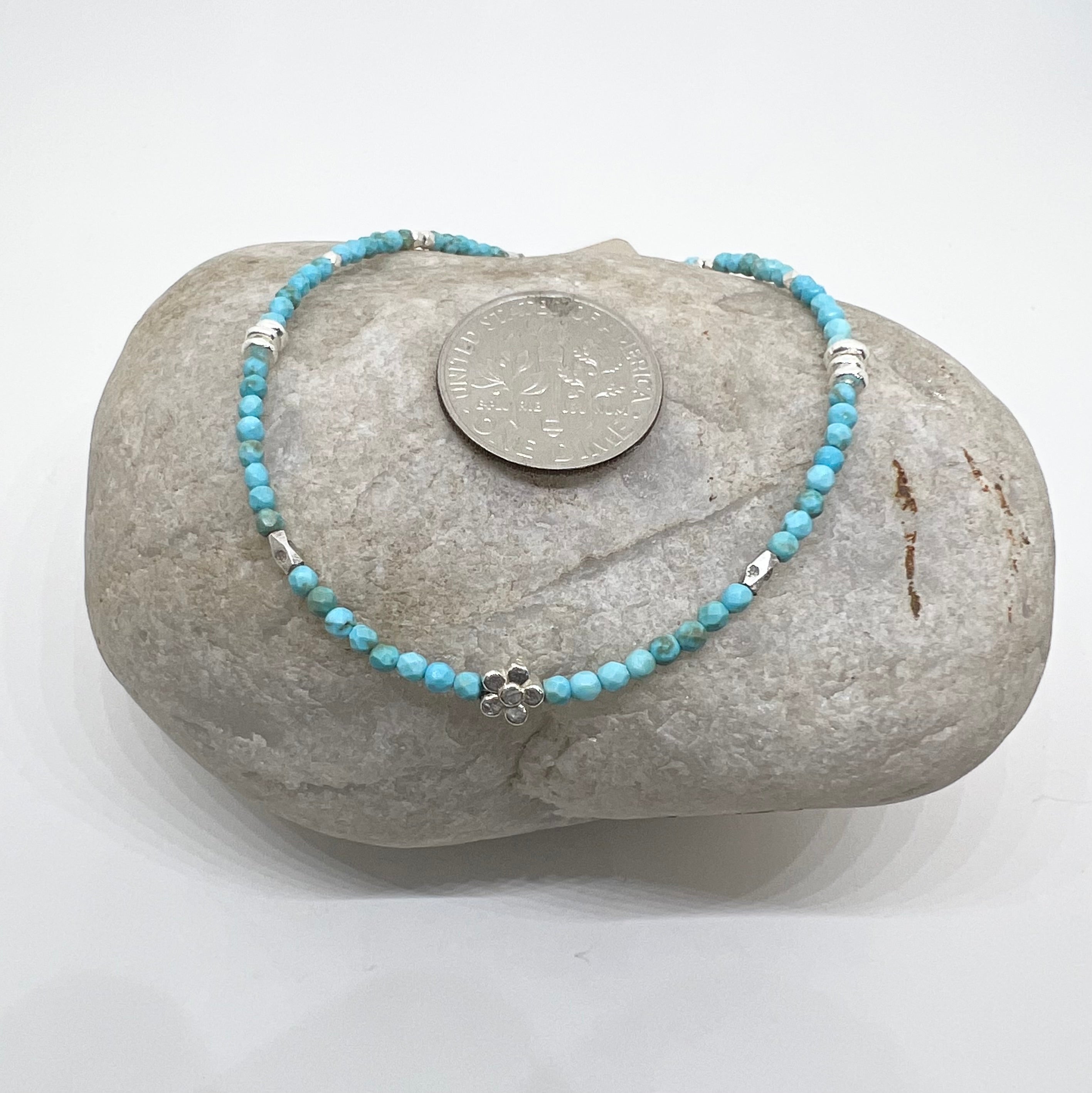 Handmade Turquoise Bracelet, Beaded Bracelet, Turquoise Bracelet, Natural Turquoise Bracelet