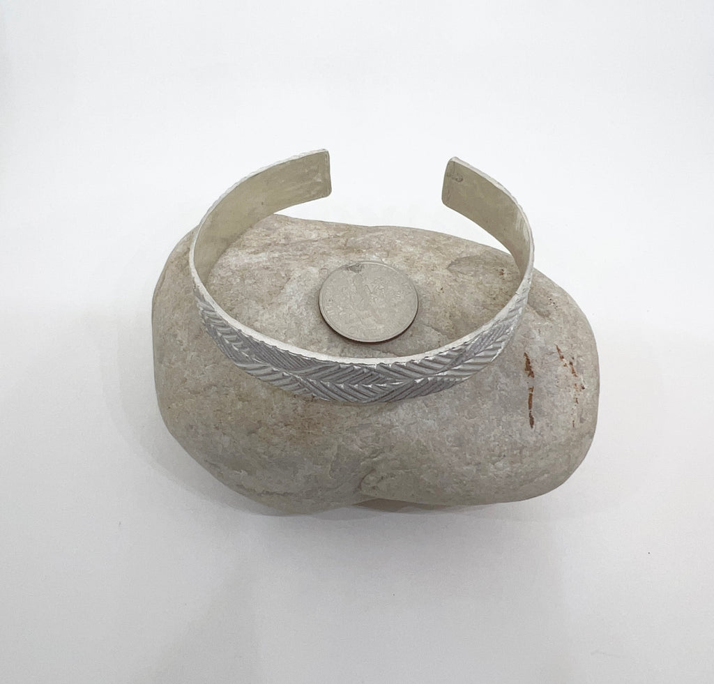 Sterling Silver Leaf Cuff Bracelet, Cuff Bracelet, Botanical Bracelet, Sterling Silver Bracelet