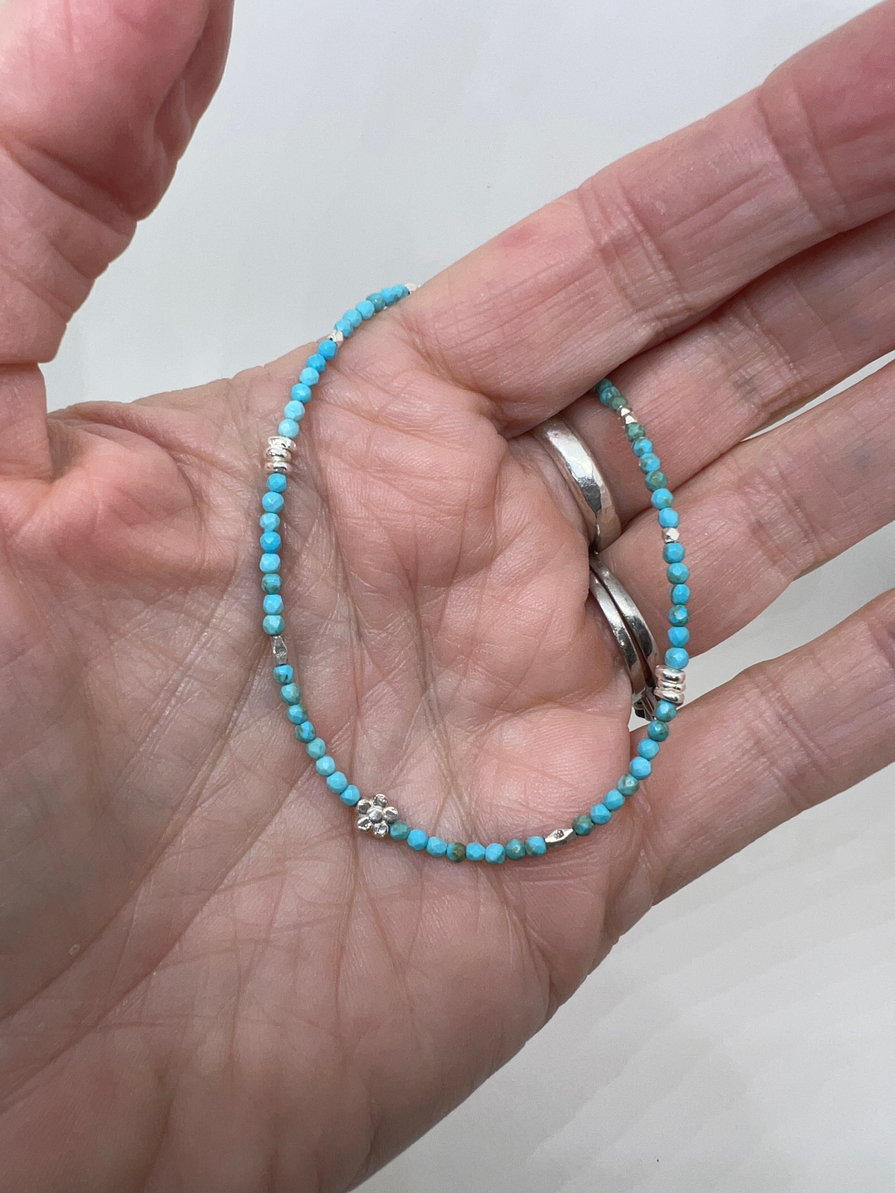 Handmade Turquoise Bracelet, Beaded Bracelet, Turquoise Bracelet, Natural Turquoise Bracelet