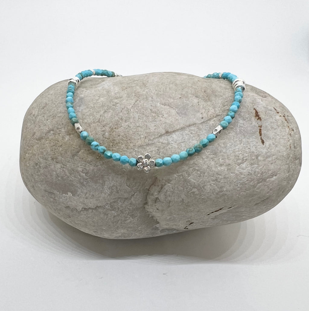 Handmade Turquoise Bracelet, Beaded Bracelet, Turquoise Bracelet, Natural Turquoise Bracelet
