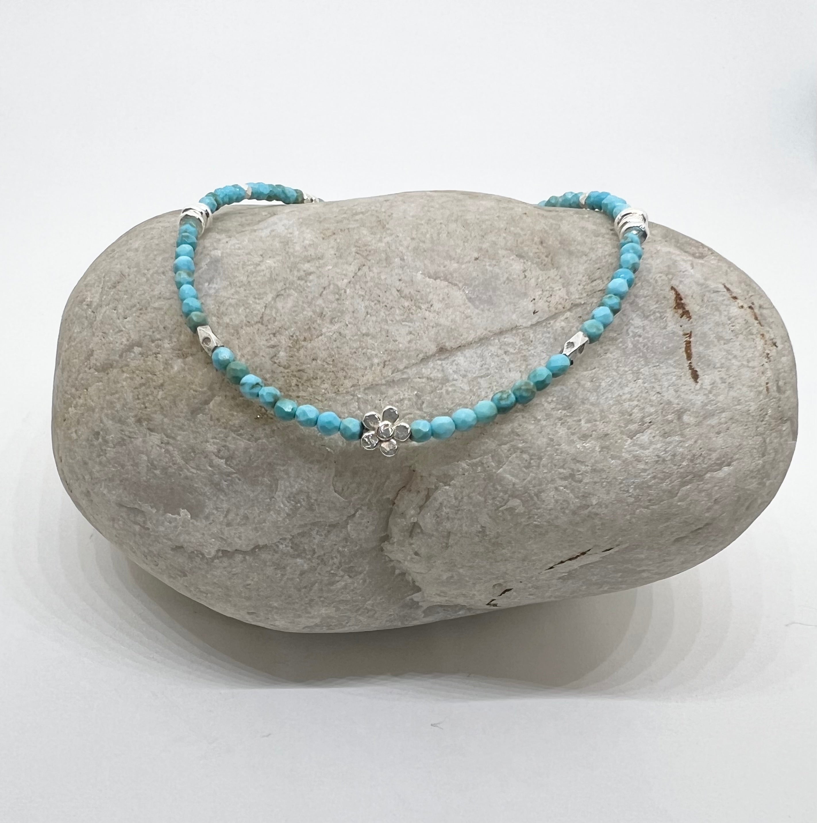 Handmade Turquoise Bracelet, Beaded Bracelet, Turquoise Bracelet, Natural Turquoise Bracelet